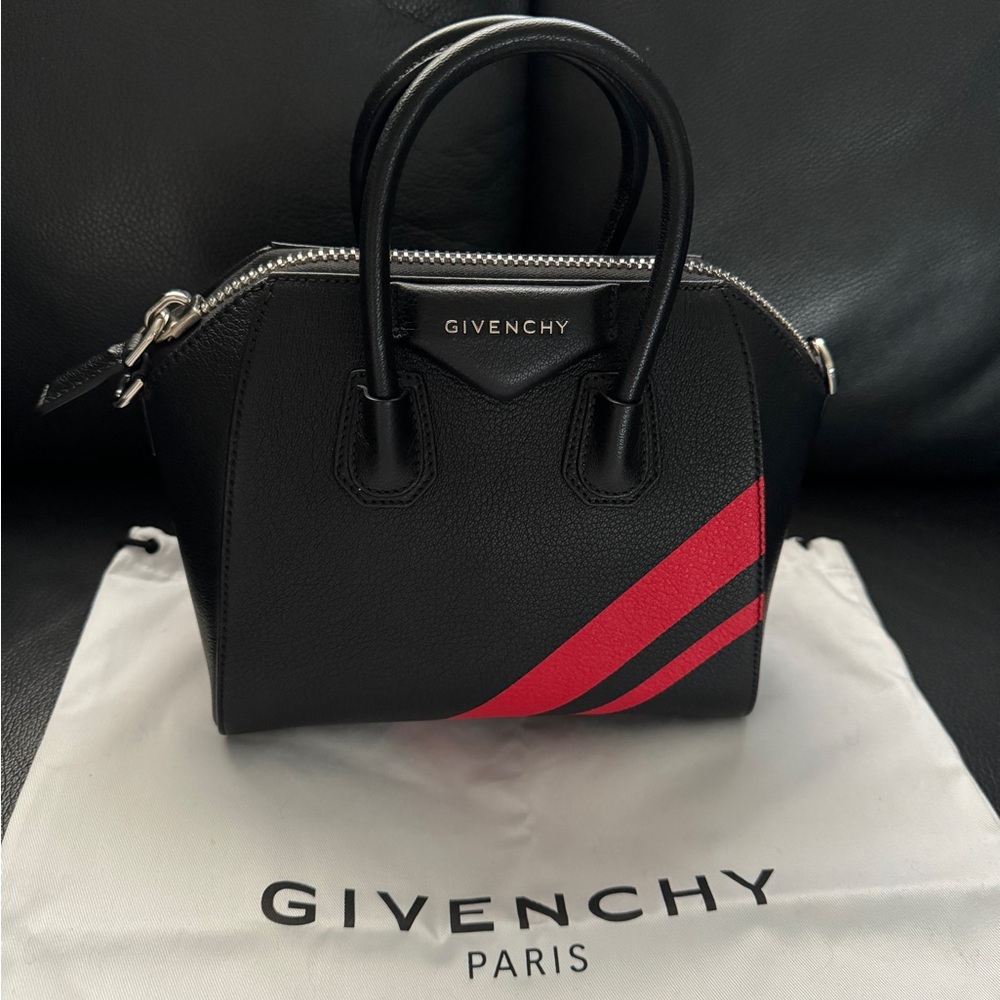 GIVENCHY Antigona Striped Leather Satchel